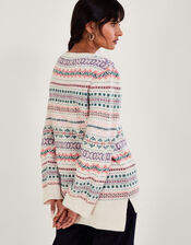 Fair Isle Sweater, Ivory (IVORY), large