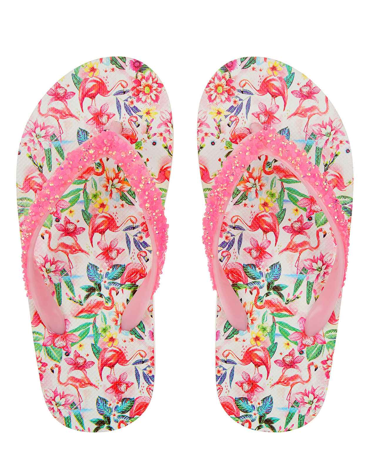 Girls flamingo flip flops 2025
