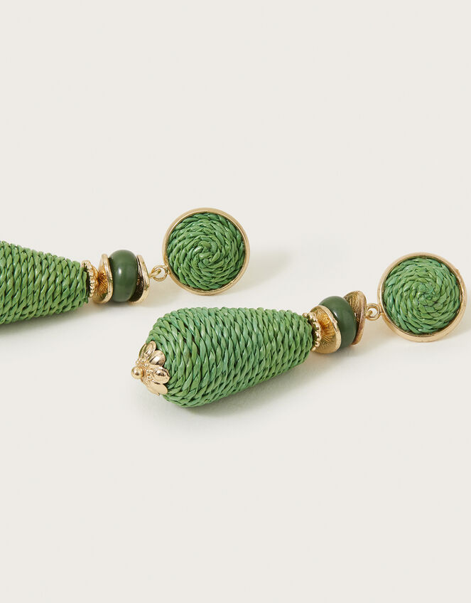 Raffia Teardrop Earrings, , large