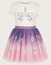 Unicorn Ombre Disco Dress, Ivory (IVORY), large