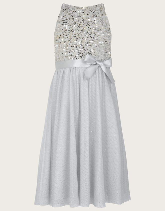 Truth Recycled Sequin Occasion Dress , Grey (GREY), large