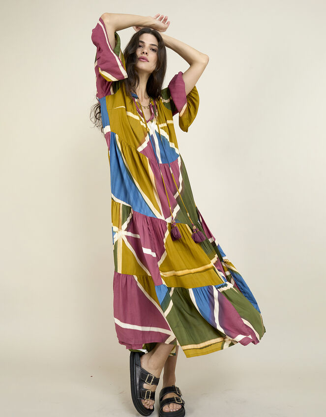 East Lailah Hand-Painted Dress, Multi (MULTI), large