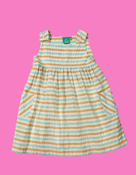 Little Green Radicals Sunrise Stripe Pinny Dress Multi, Multi (MULTI), large