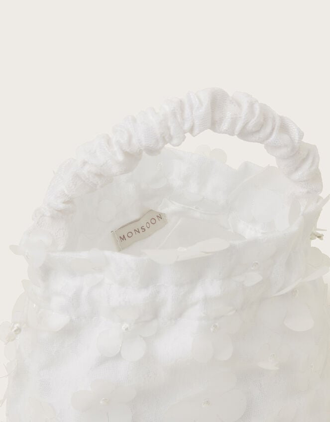 Flower Pouch Bag and Bow Hair Clip Set, , large