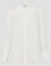 Fifi Frill Collar shirt, White (WHITE), large