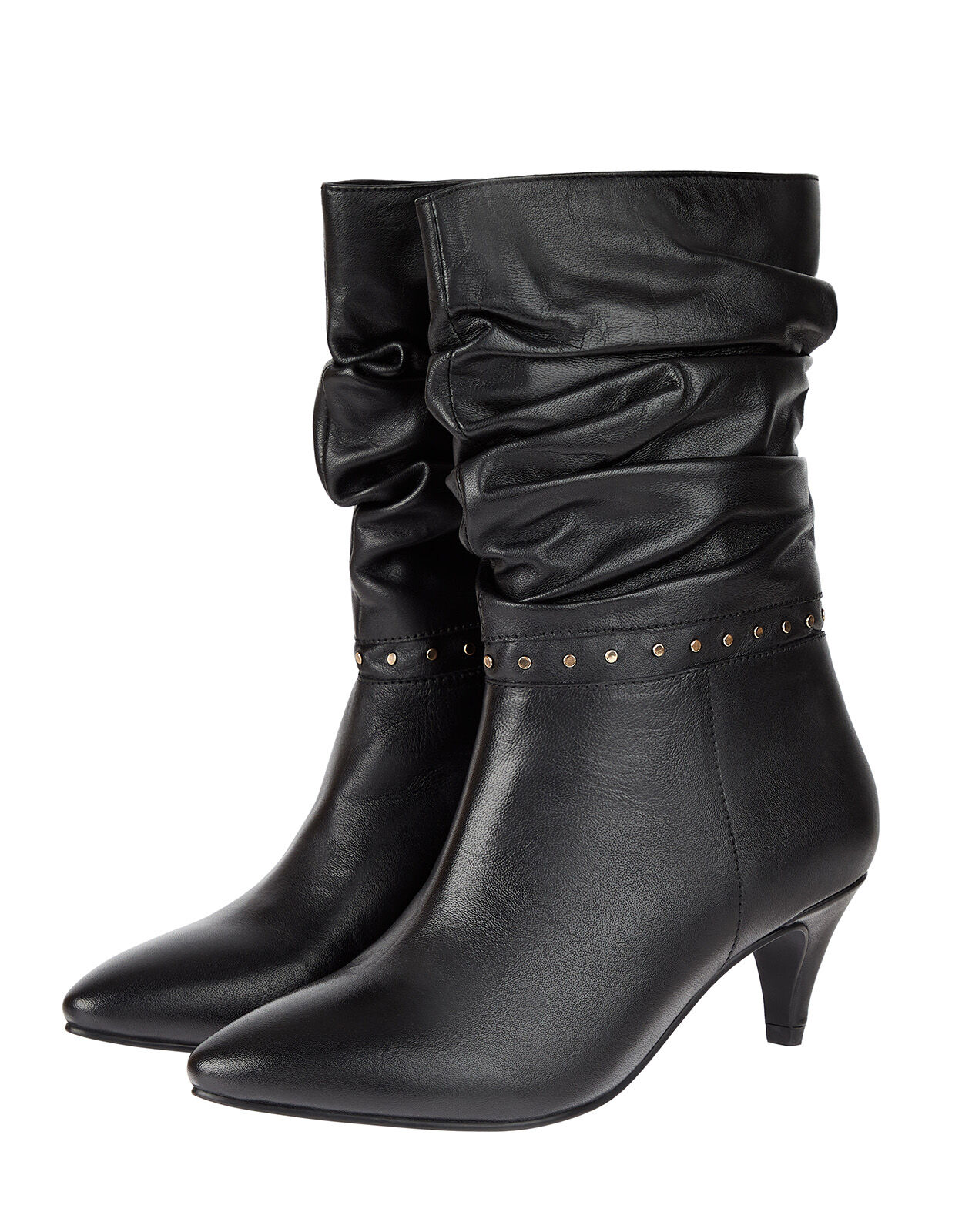 Black slouch shop ankle boots womens