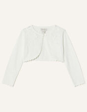 Baby 3D Butterfly Cardigan, Ivory (IVORY), large