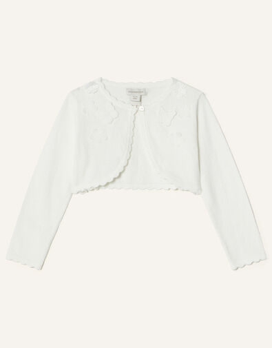 Baby 3D Butterfly Cardigan, Ivory (IVORY), large