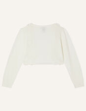 Flora 3D Flower Cardigan, Ivory (IVORY), large