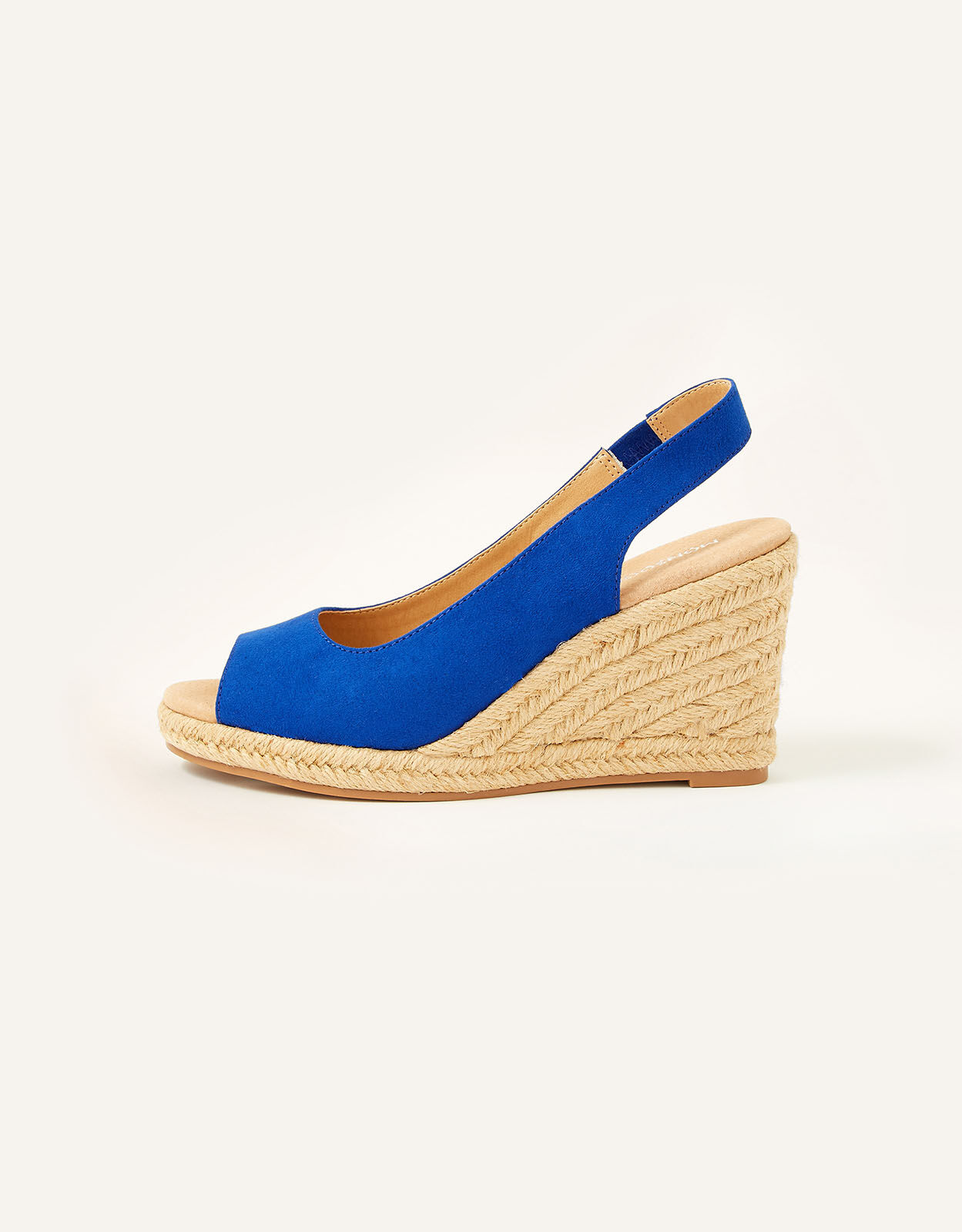 Sandy Peep Toe Espadrille Wedges Blue