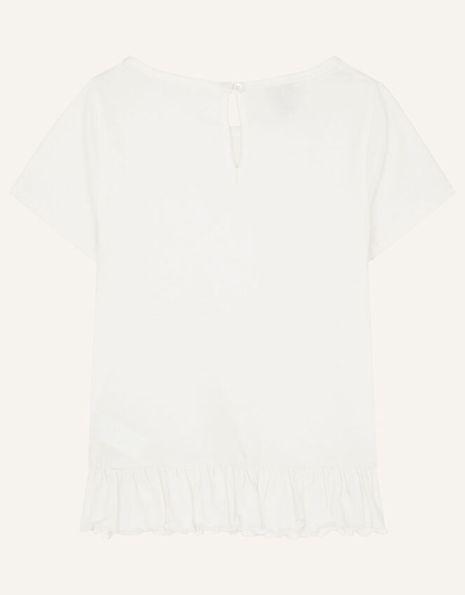 Broderie Frill Top, Ivory (IVORY), large