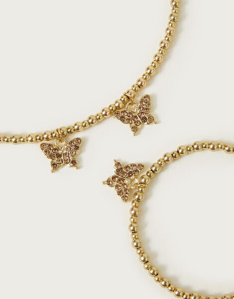 Butterfly Beaded Necklace and Bracelet Set, , large