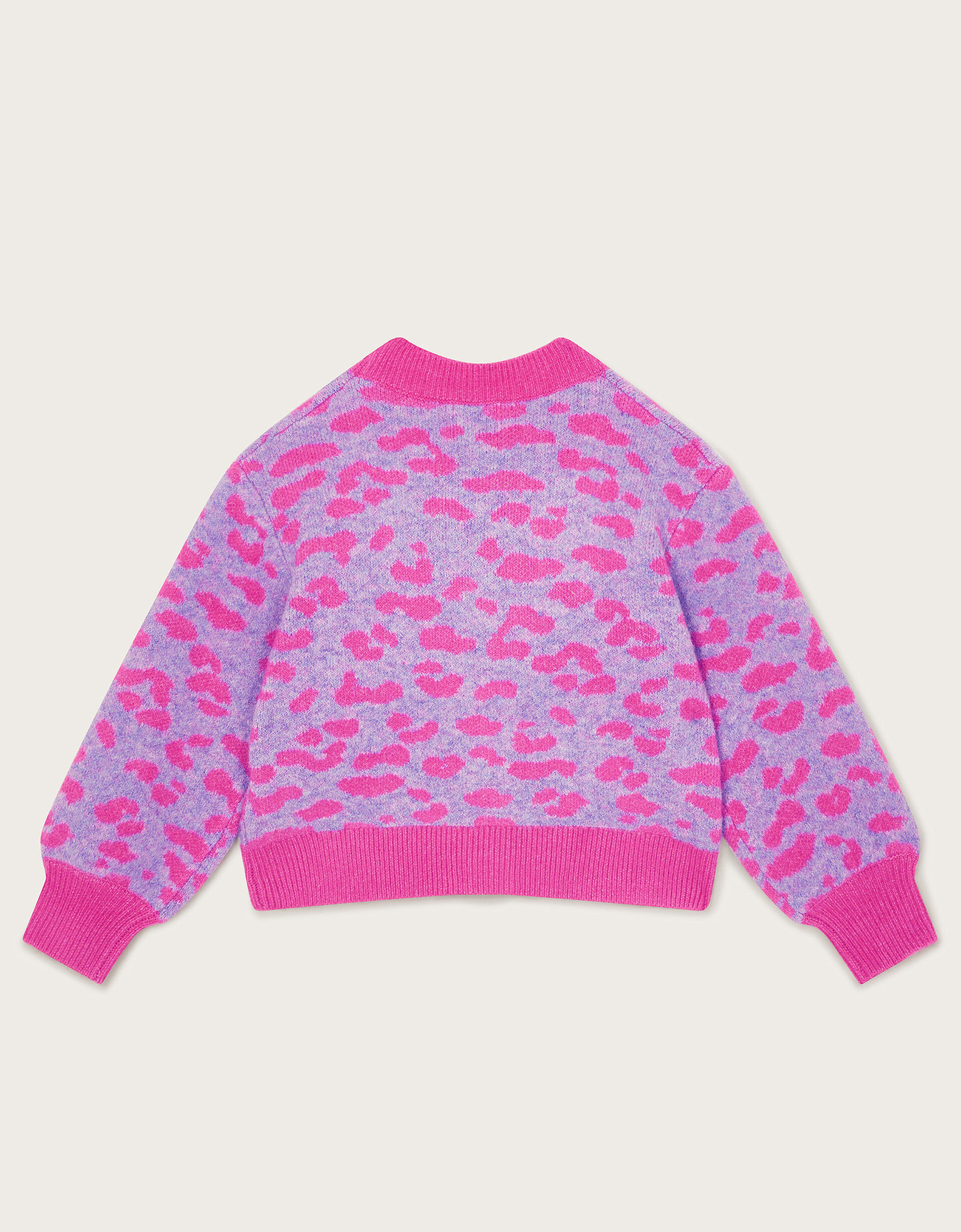 Pink leopard cardigan deals