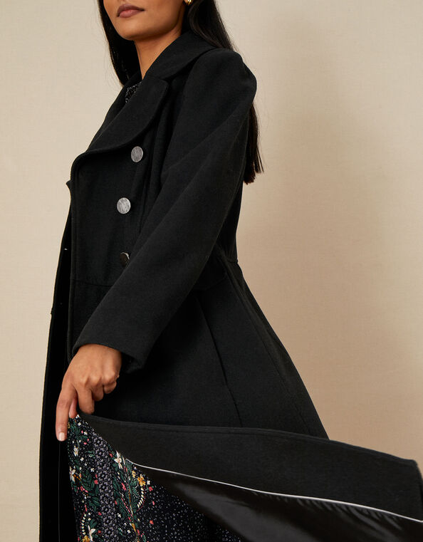 Samantha Skirted Coat, Black (BLACK), large