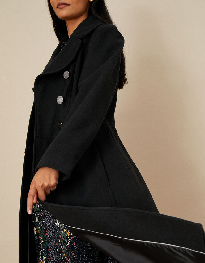 Samantha Skirted Coat, Black (BLACK), large