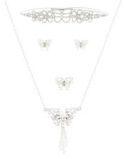 Butterfly Diamante Bando and Jewellery Set , , large