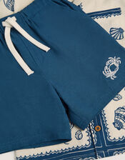 Shell Print Shirt & Shorts Set, Blue (NAVY), large
