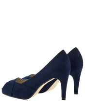 Carrie Peep Toe Heels, Blue (NAVY), large