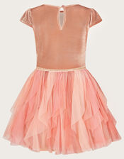 Velvet Disco Butterfly Dress, Pink (PINK), large