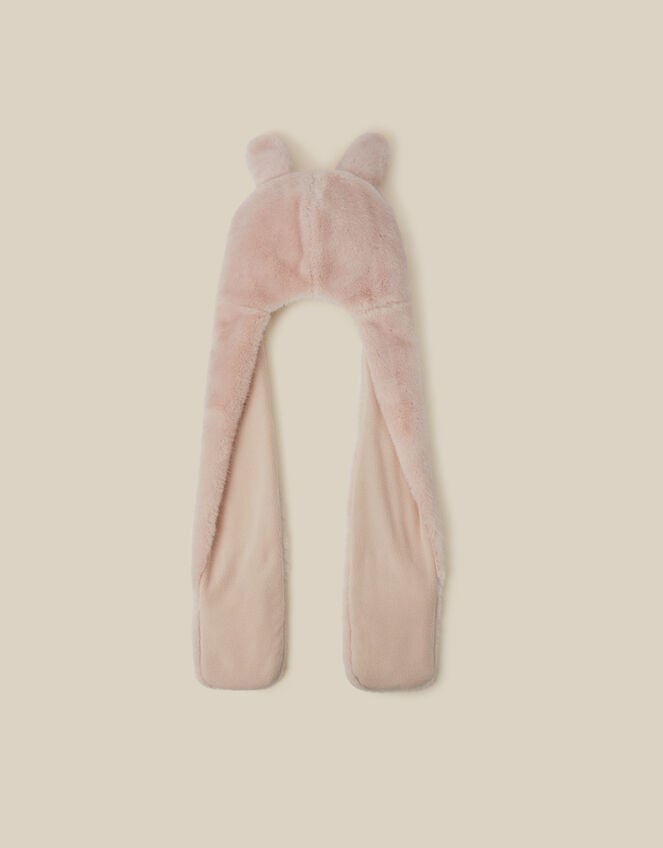 3-In-1 Fluffy Bunny Hat Scarf, Pink (PINK), large