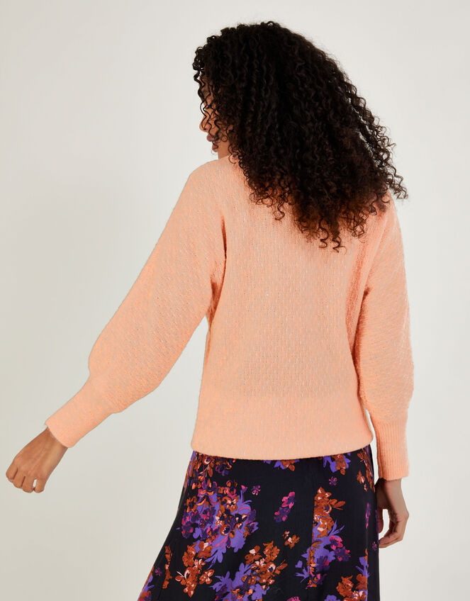 Supersoft Stitch Jumper with Recycled Polyester, Orange (PEACH), large