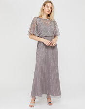 Tatiana Embellished Maxi Dress, Grey (GREY), large