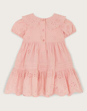 Baby Broderie Pintuck Dress, Pink (PINK), large