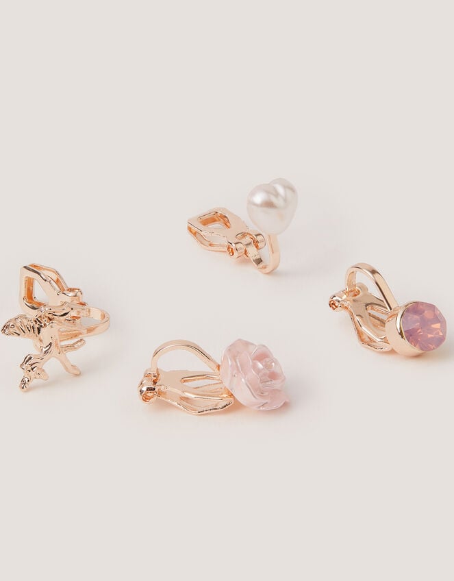 4-Pack Unicorn Clip-On Earrings, , large