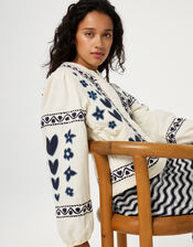 Fabienne Chapot Heart Quilted Jacket, White (WHITE), large