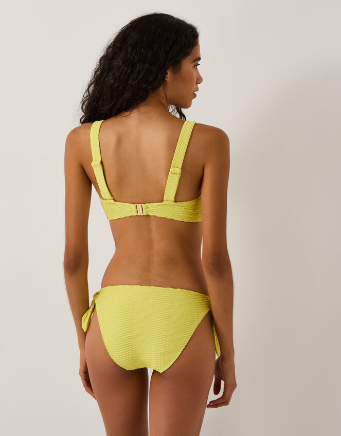 Alina Rib Bandeau Bikini Top, Green (LIME), large