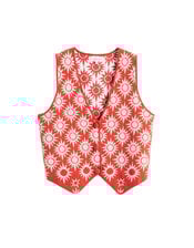 Chinti & Parker Sunflower Waistcoat, RED BRICK, large