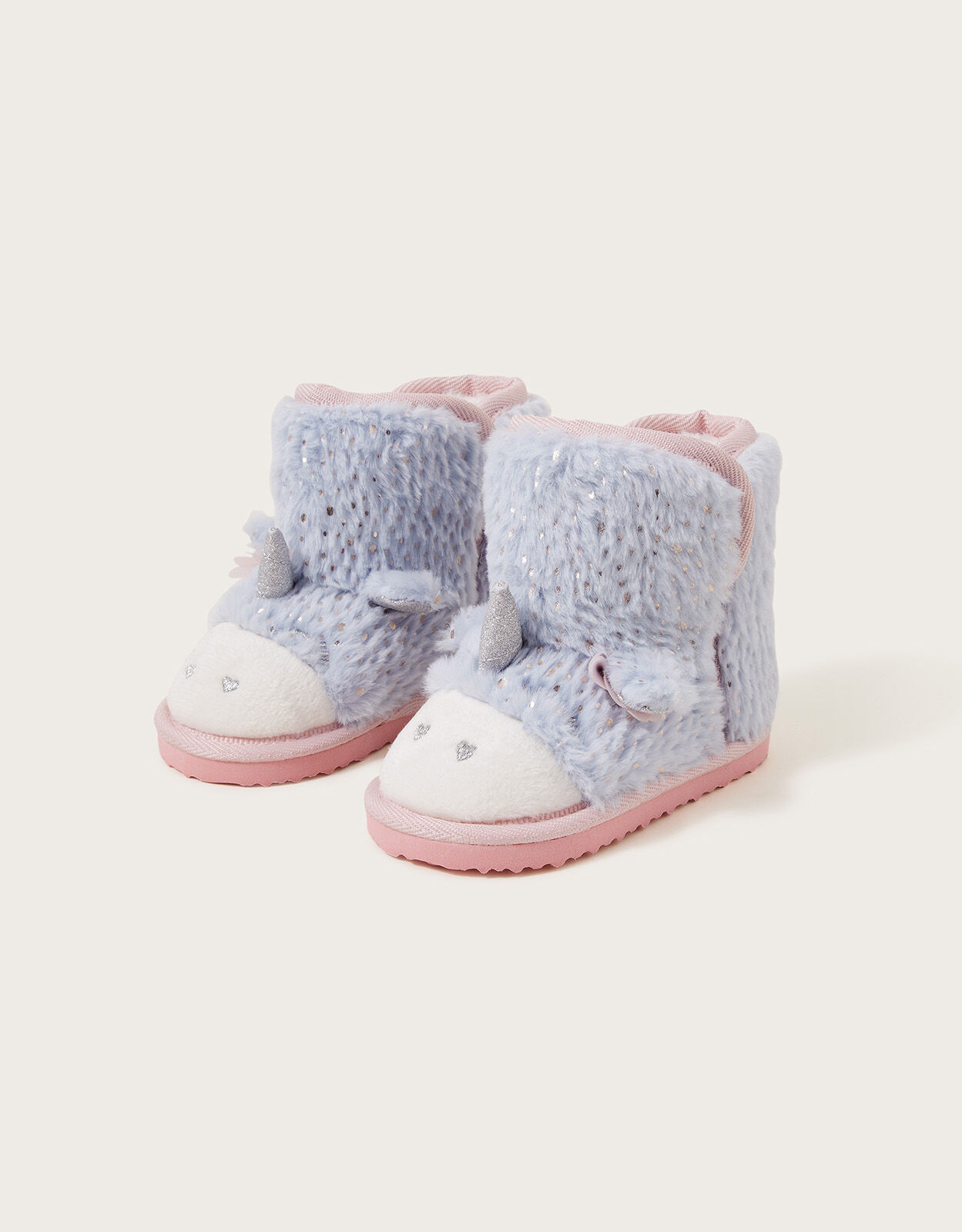 Girls Dreamy Unicorn Sparkly Fleece 3D Slipper Boots | Heat Treats