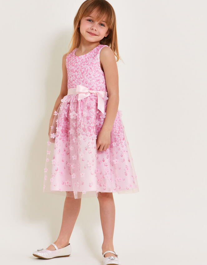Petalina 3D Scuba Dress Pink | Girls' Dresses | Monsoon US.