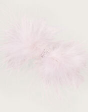 Fluffy Bow Hair Clips Set of Two, , large