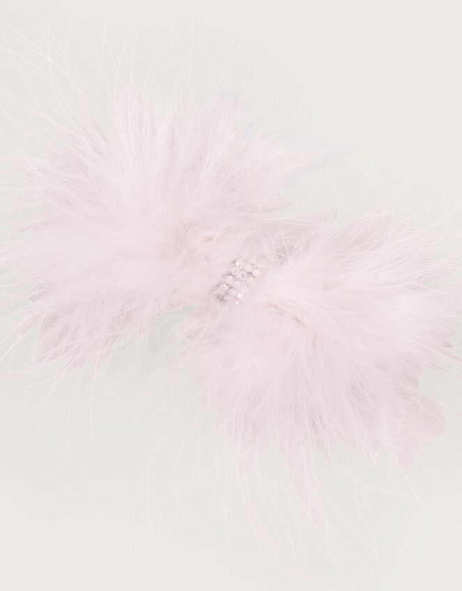 Fluffy Bow Hair Clips Set of Two, , large