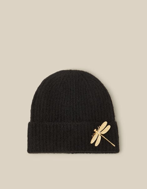 Becky Brooch Beanie Hat, , large