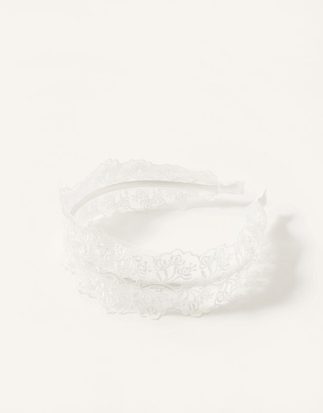 Wide Lace Headband, , large