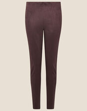 Cecily Suedette Leggings, Brown (CHOCOLATE), large