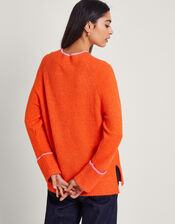 Oti Oversized Sweater, Orange (ORANGE), large