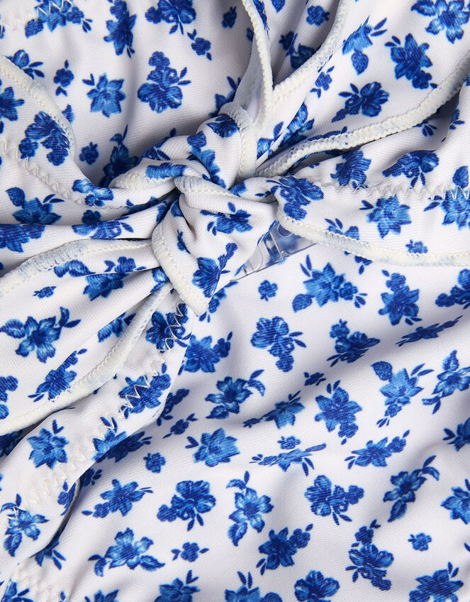 Ditsy Print Frill Bikini Set, Ivory (IVORY), large