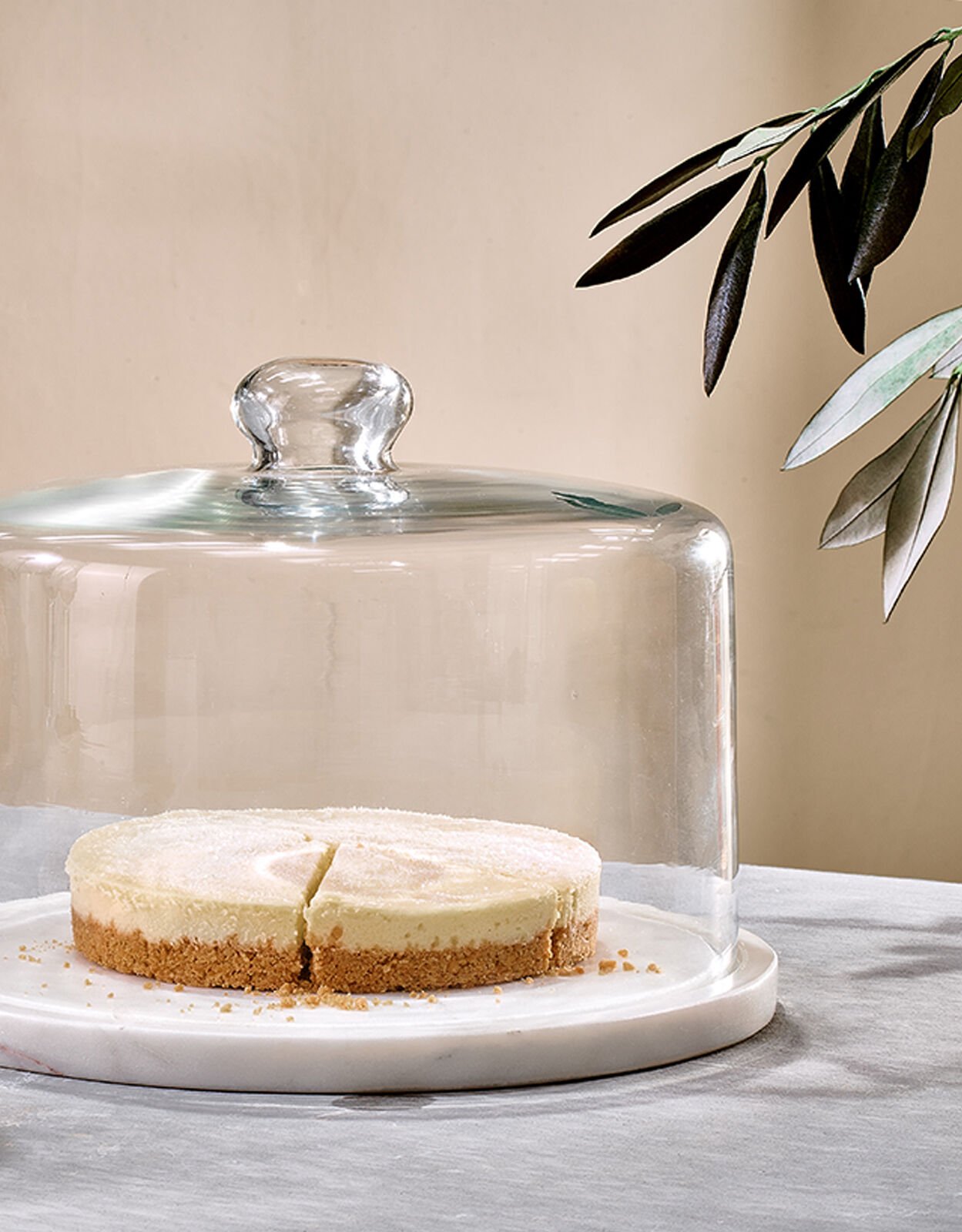 Nkuku Ovah Glass Marble Cake Dome