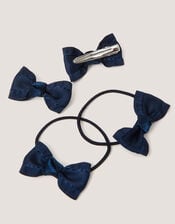4-Pack School Bow Hair Bands & Clips, , large