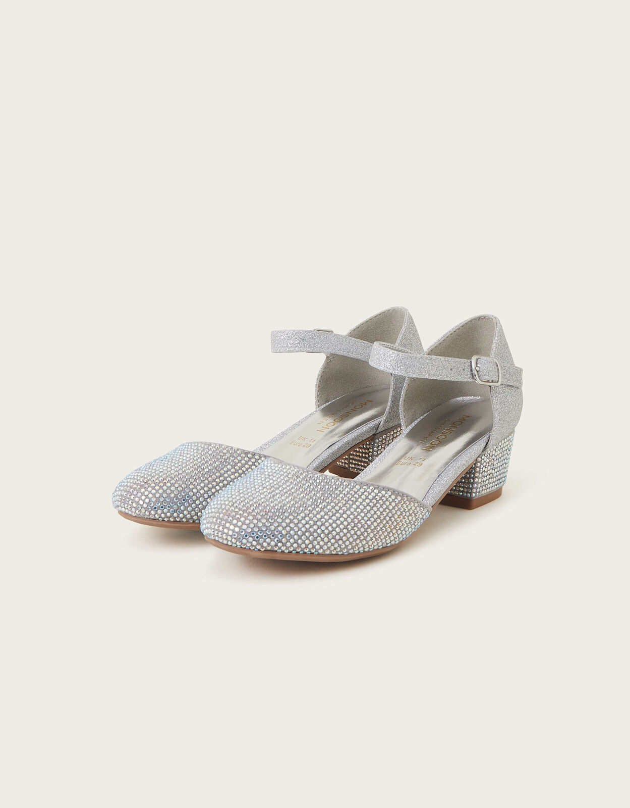 Lucy Super Dazzle Two Part Heels Silver