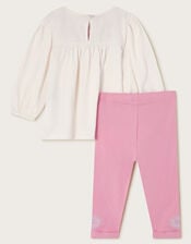 Baby Embroidered Tunic and Leggings Set, Pink (PINK), large