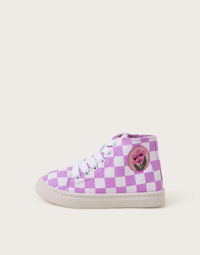 Checkerboard High-Top Trainers, Multi (MULTI), large