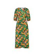 Fabienne Chapot Ana Fruity Floral Midi Dress, Green (GREEN), large
