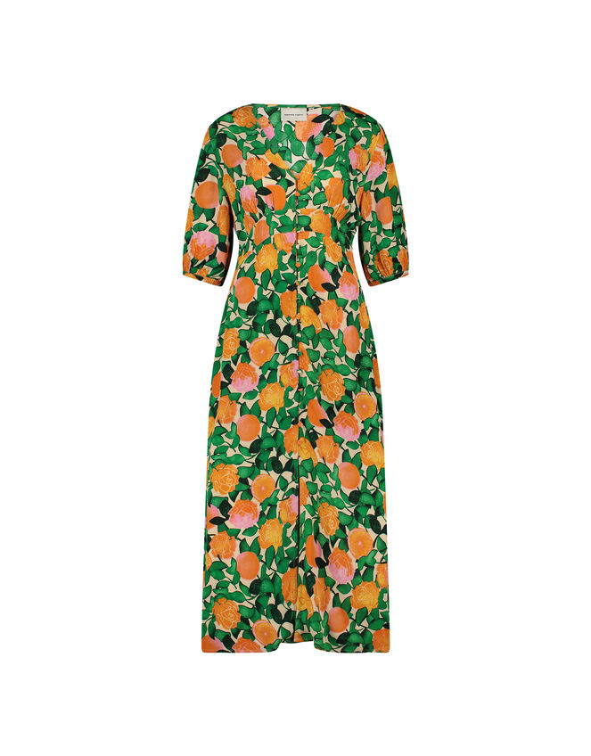 Fabienne Chapot Ana Fruity Floral Midi Dress, Green (GREEN), large