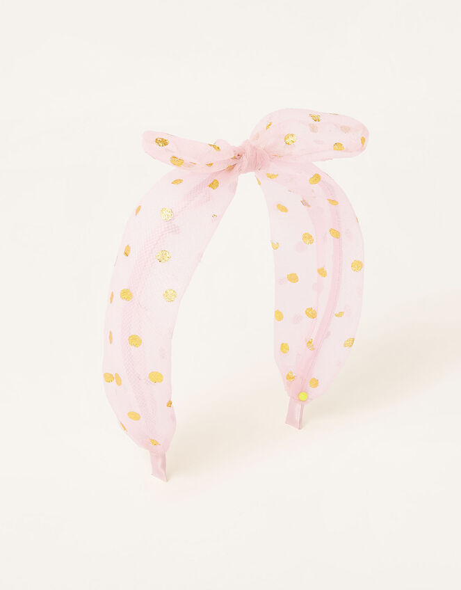 Spot Organza Knot Headband, , large
