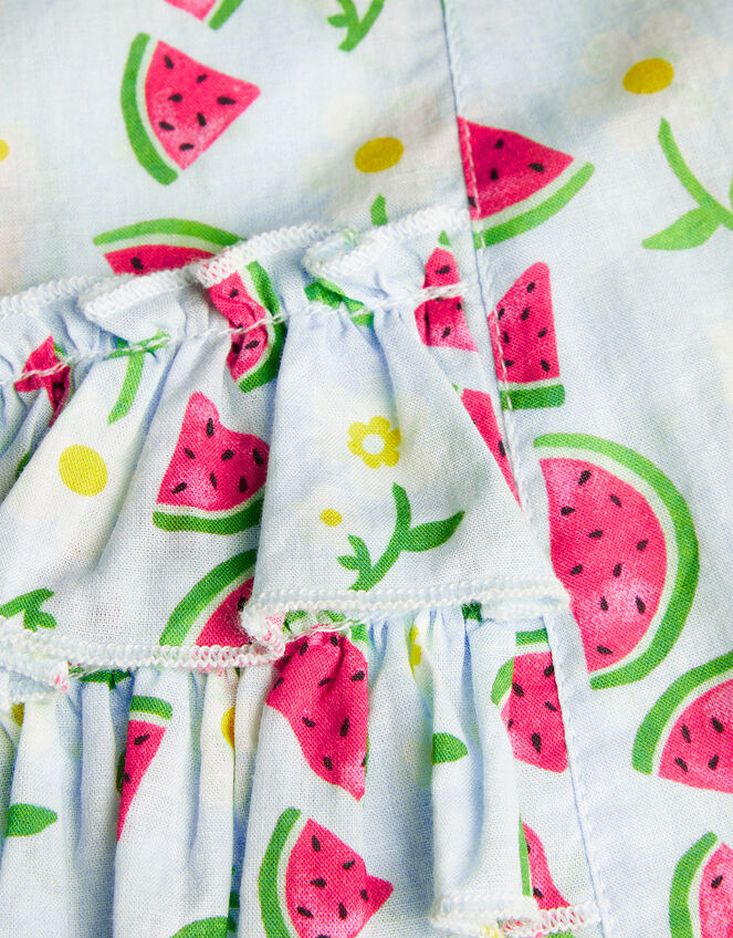 Baby Watermelon Print Romper, Blue (BLUE), large