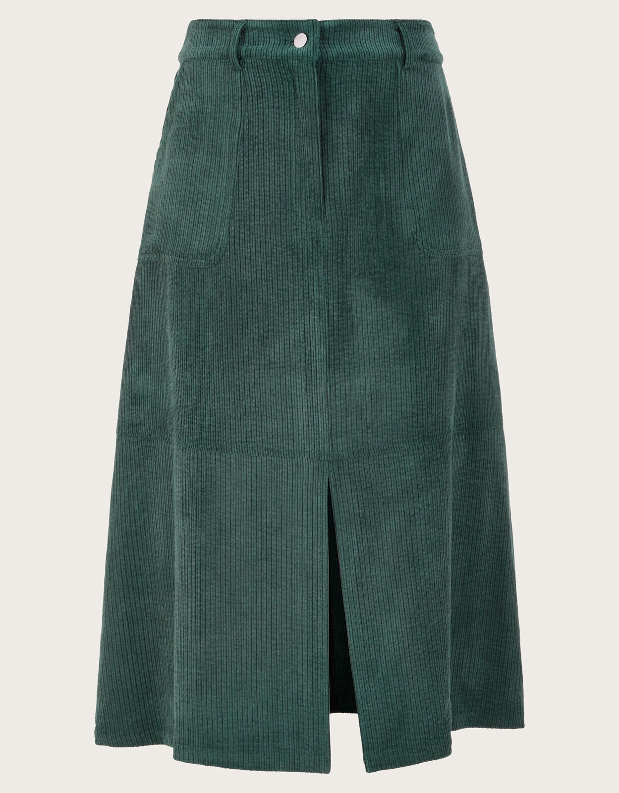Green cord midi skirt shop
